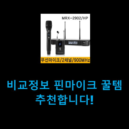  비교정보 핀마이크 꿀템 추천합니다!