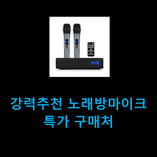  강력추천 노래방마이크 특가 구매처