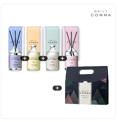  [무료배송] 데일리콤마 디퓨저 설 선물패키지 100ml X 4 + 쇼핑백