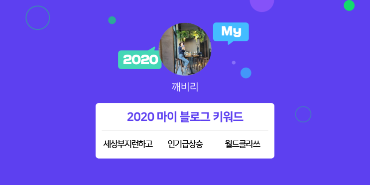  [2020 마이블로그 리포트] 한 눈에 보는 올해 내 블로그 데이터!