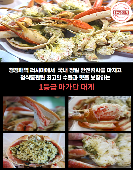  [1등급 대게] 1등급 러시아 마가단 대게 -  최고의 수율과 맛