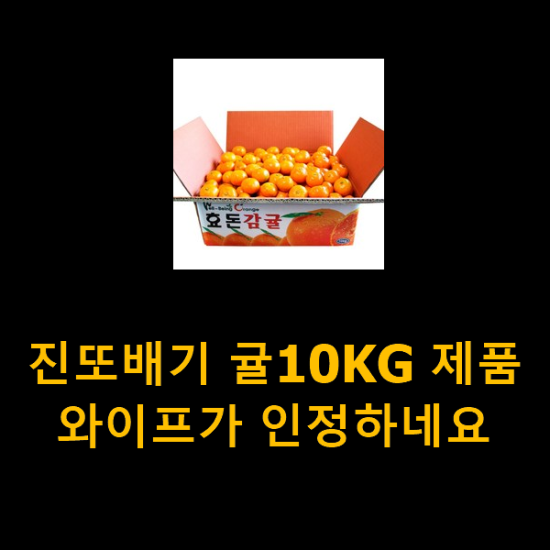 진또배기 귤10KG 제품 와이프가 인정하네요