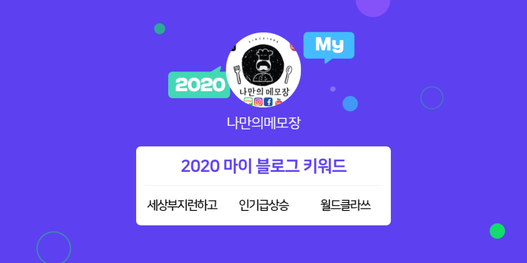  [2020 마이블로그 리포트] 한 눈에 보는 올해 내 블로그 데이터!