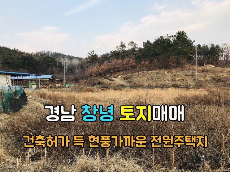  창녕부동산(1-707) 건축허가득한 5번국도 가깝고 현풍국가산업단지 가까운 경남토지 창녕땅 1,253m2 매매 입니다