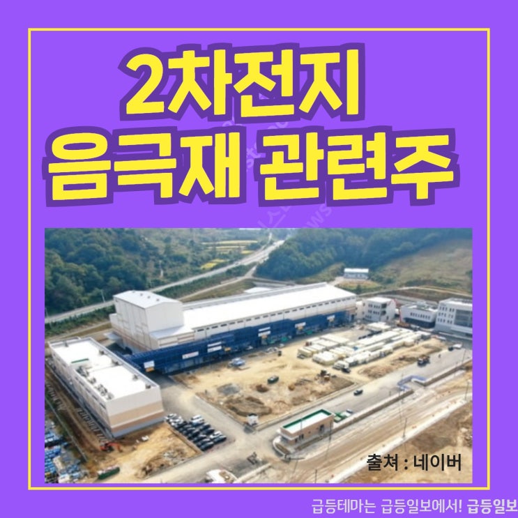 2차전지 음극재 관련주 by 급등일보 2차전지 음극재 관련주 by 급등일보