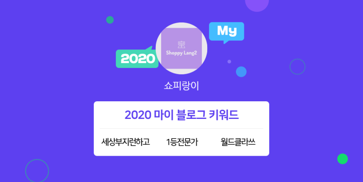  [2020 마이블로그 리포트] 한 눈에 보는 올해 내 블로그 데이터!