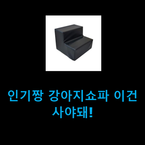  인기짱 강아지쇼파 이건 사야돼!