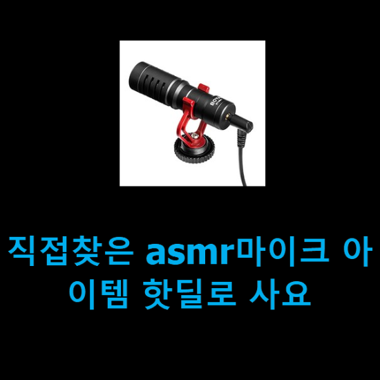  직접찾은 asmr마이크 아이템 핫딜로 사요