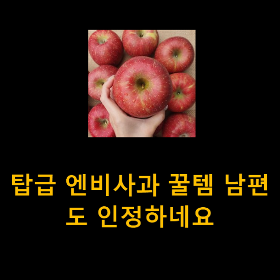 탑급 엔비사과 꿀템 남편도 인정하네요 탑급 엔비사과 꿀템 남편도 인정하네요
