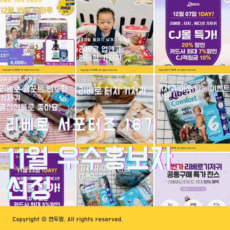 리베로 서포터즈 16기 10월에 이어 11월에도 우수홍보자 선정, 17기 연임 리베로 서포터즈 16기 10월에 이어 11월에도 우수홍보자 선정, 17기 연임