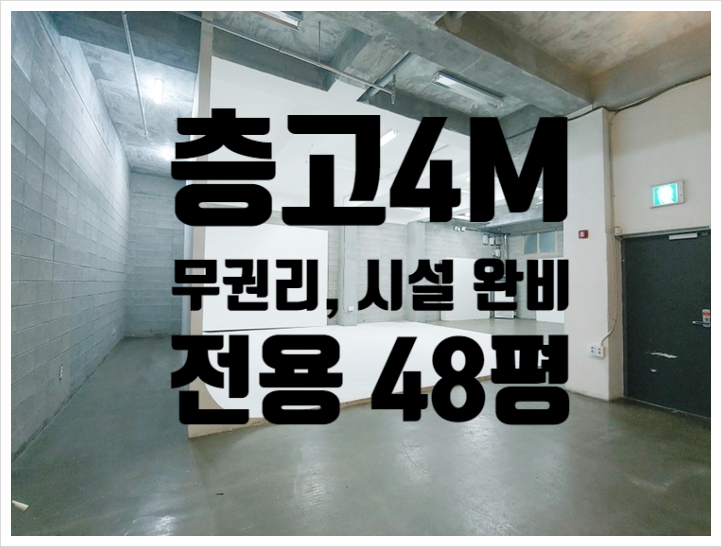  무권리 층고 4M 논현동 스튜디오 임대