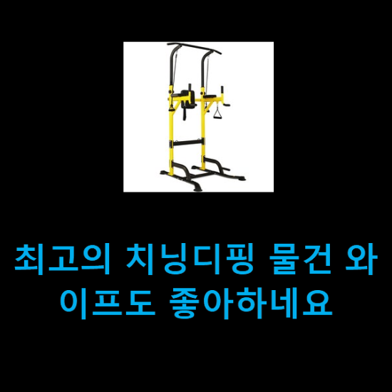  최고의 치닝디핑 물건 와이프도 좋아하네요