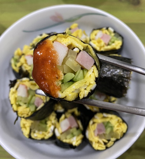  밥없는 지단 김밥