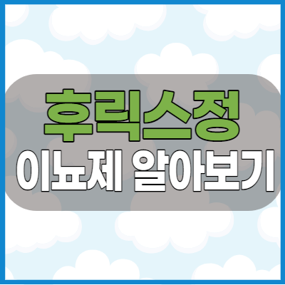 후릭스정 이뇨제 복용전 알아야할 주의사항 부작용과 복용방법