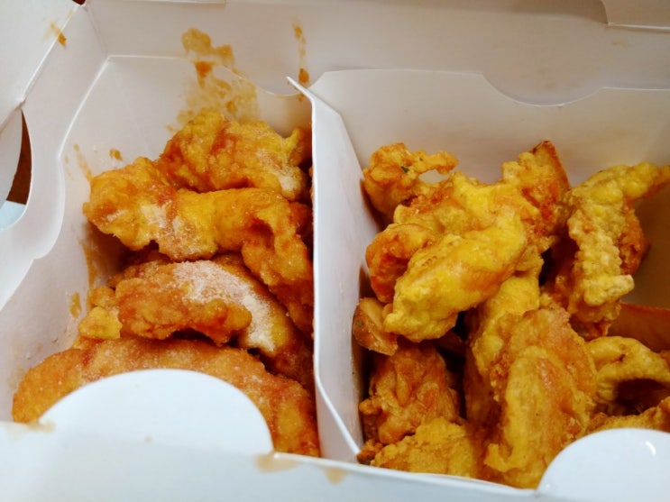 운정 60계치킨 후라이드, 간지치킨 순살 반반 먹은 후기 운정 60계치킨 후라이드, 간지치킨 순살 반반 먹은 후기