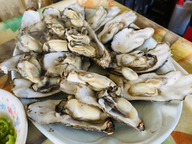 오이도 드라이브 난전시장 굴구이 단돈 만원