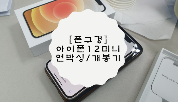  [폰 구경] 아이폰12미니 화이트 언박싱 / 개봉기