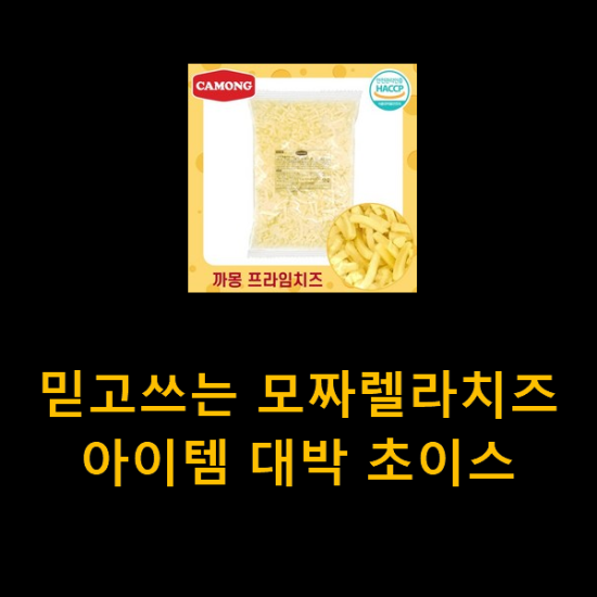 믿고쓰는 모짜렐라치즈 아이템 대박 초이스