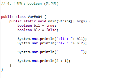  자바 기초 개념 5. 논리형 boolean