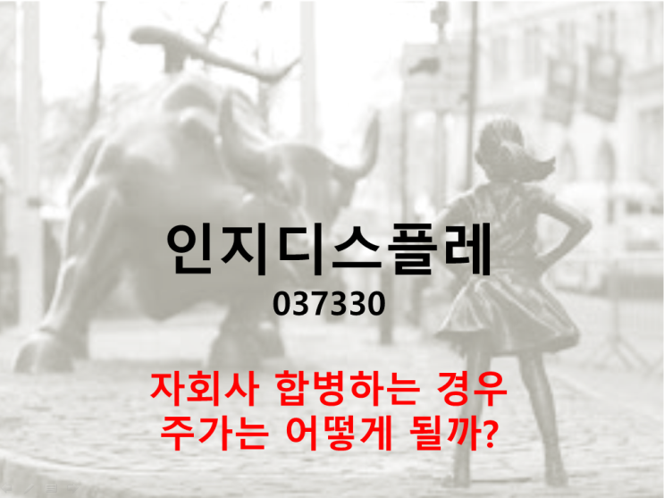  인지디스플레 주가와 배당 (feat. 자회사 합병 통한 외형 확대)
