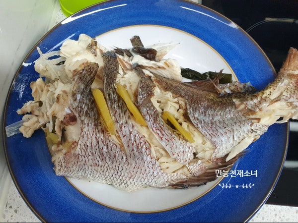 중국식 생선찜 스타일의 도미찜 : 네이버 블로그