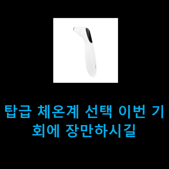  탑급 체온계 선택 이번 기회에 장만하시길
