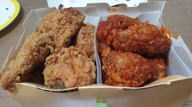  BHC 치킨 후라이드 반 양념 반 후기<병점 맛집>