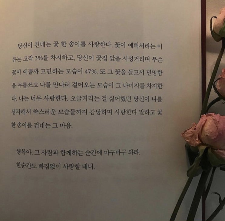  꽃이 좋은 이유, 꽃 선물하세요 :-)