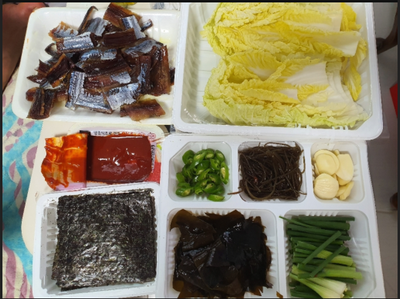  구룡포 장원과메기 야채세트로 푸짐하게~~