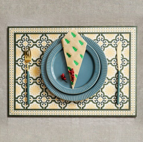 [홈스윗홈] 스페인타일무늬 서피니아 아다마알마 방수 테이블매트