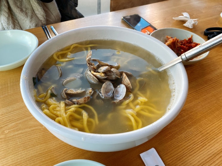  [둔촌맛집] 황도바지락 칼국수, 해장하기 좋은 따뜻한 국물과 만두