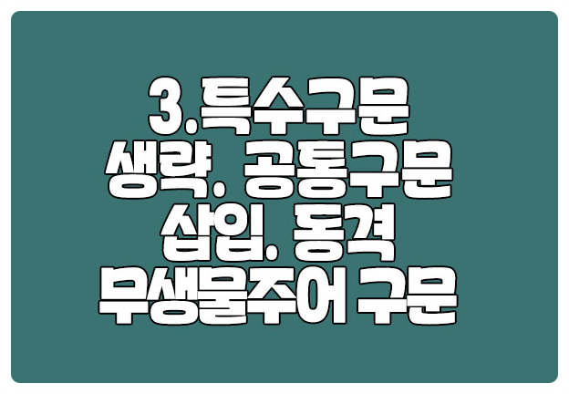 생략 공통구문 삽입 동격 무생물주어 생략 공통구문 삽입 동격 무생물주어