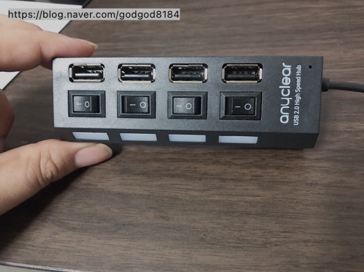  USB 허브 리더기 애니클리어 USB2.0 4포트 멀티 허브