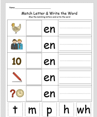  파닉스 - Consonant Blends: -en, -et