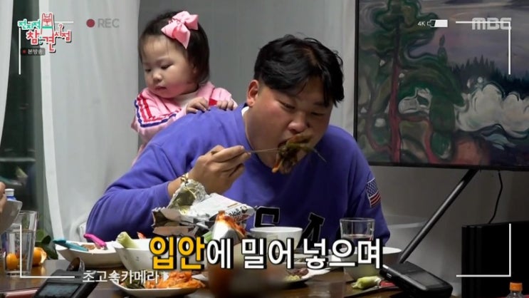  MBC 예능 전지적참견시점 천뚱 님의 먹방을 보고