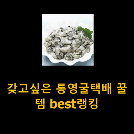 갖고싶은 통영굴택배 꿀템 best랭킹