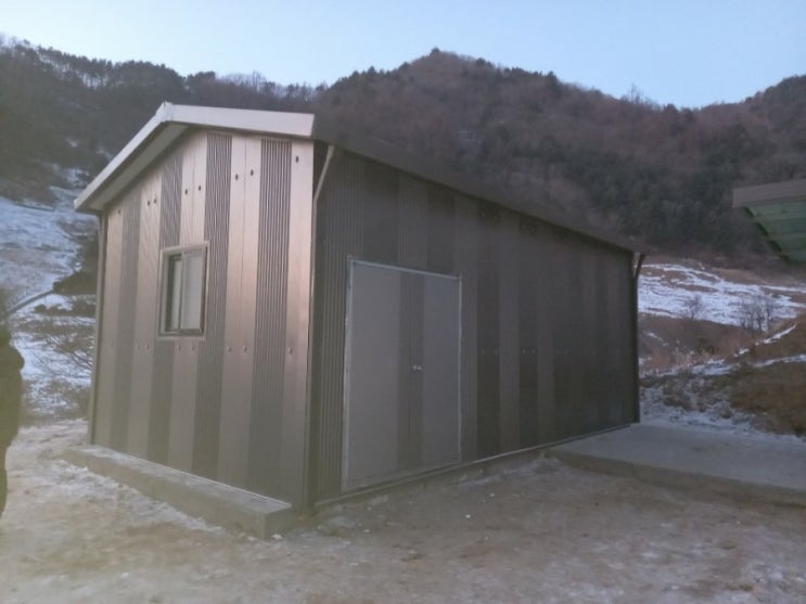  수원도시락 림과 함께 신선재료 보관 창고 완성 정선 고토원 눈치우는 기계 구입