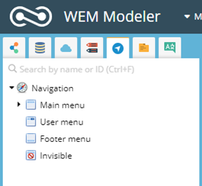 WEM Modeler : Navigation
