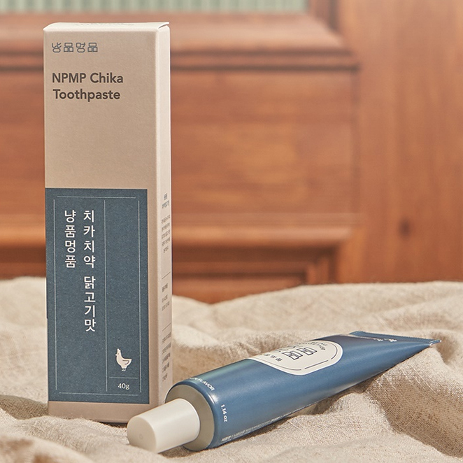  냥품멍품 치카치약 닭고기맛 40g