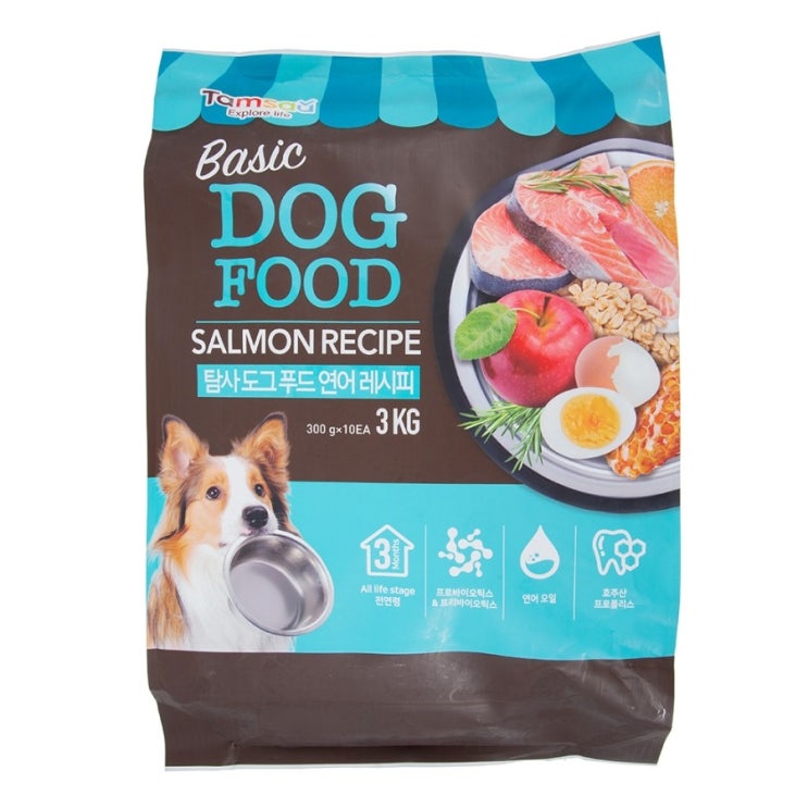  탐사 6free 강아지 사료 연어 레시피 3kg