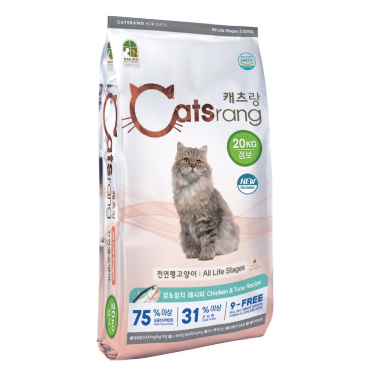  캐츠랑 NEW 전연령 올라이프 고양이 건식사료, 닭 + 참치