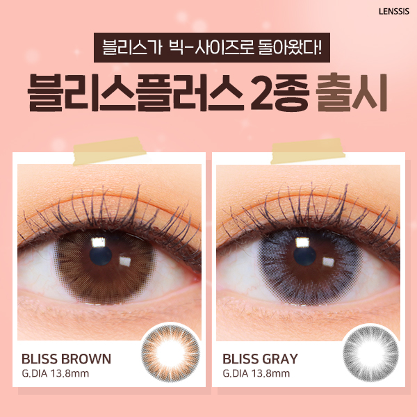  [렌시스] NEW 빅사이즈 렌즈 블리스플러스 2종 신상출시