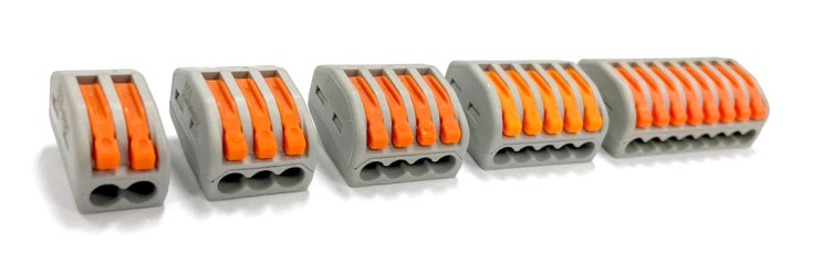 레버형커넥터(결합연결) 전기 조명 전선연결 꽂음형커넥터 차량 DIY 조명 단선 연선