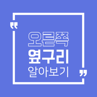  오른쪽 옆구리 통증 원인 및 질환 총정리