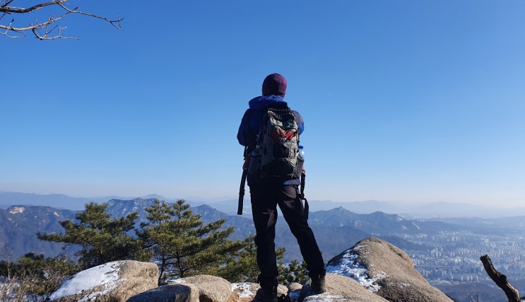  도봉산 등산코스, 겨울산행 안골계곡 출발-포대능선-신선대-마당바위-도봉탐방지원센터 레드페이스 새 등산화 신고 등산하기