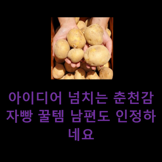 아이디어 넘치는 춘천감자빵 꿀템 남편도 인정하네요 아이디어 넘치는 춘천감자빵 꿀템 남편도 인정하네요