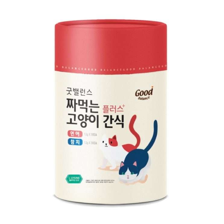  굿밸런스 짜먹는 고양이 간식 플러스 참치 30p + 연어 30p