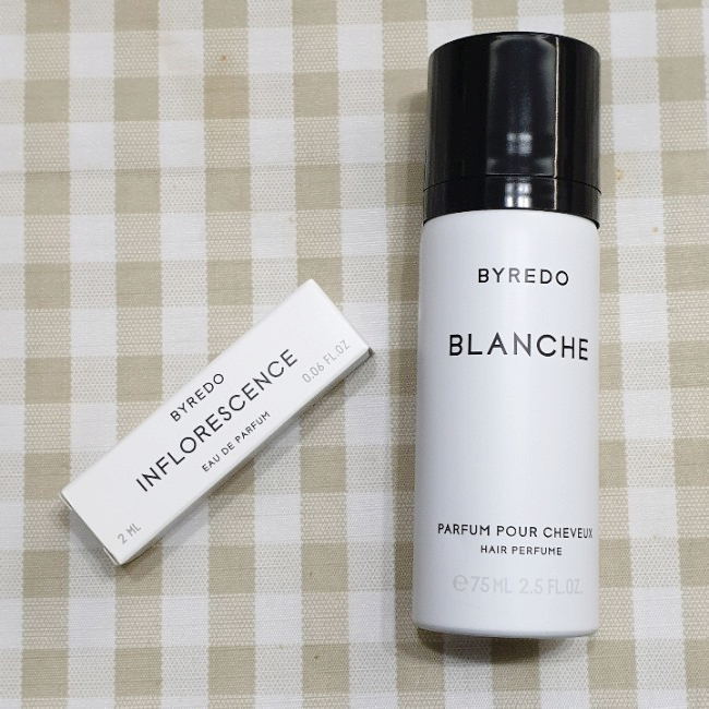  BYREDO 바이레도 BLANCHE 블랑쉬 헤어퍼퓸 75ml(쟈도르 헤어미스트와 비교)+ 인플로레센스 오드 퍼퓸 후기