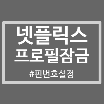  넷플릭스 핀번호, 프로필 잠금 설정
