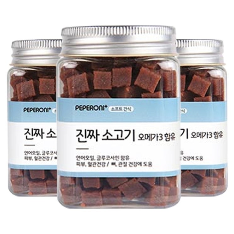  페페로니 오메가3 애견용 져키 180g 소고기 3개